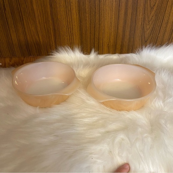 Anchor Hocking fire king peach luster ovenware 472 round baking dish - set of 2 - Picture 2 of 11